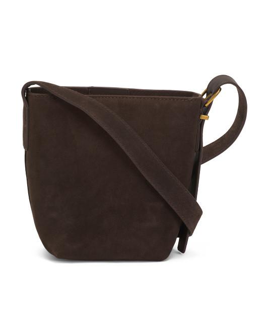 Suede Kaye Mini Bucket Bag With Adjustable Strap | TJ Maxx