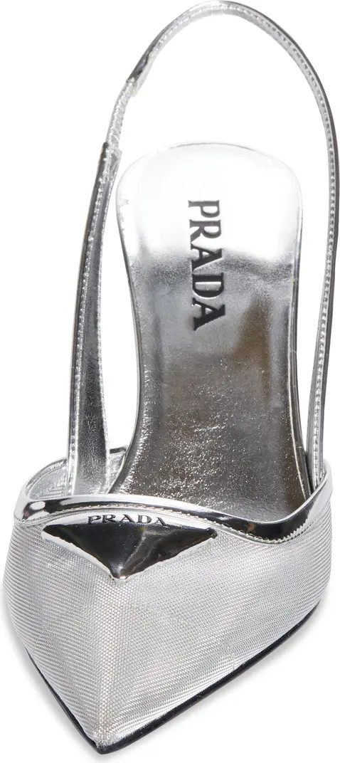Modellerie Pointed Toe Metallic Mesh Slingback Pump (Women) | Nordstrom