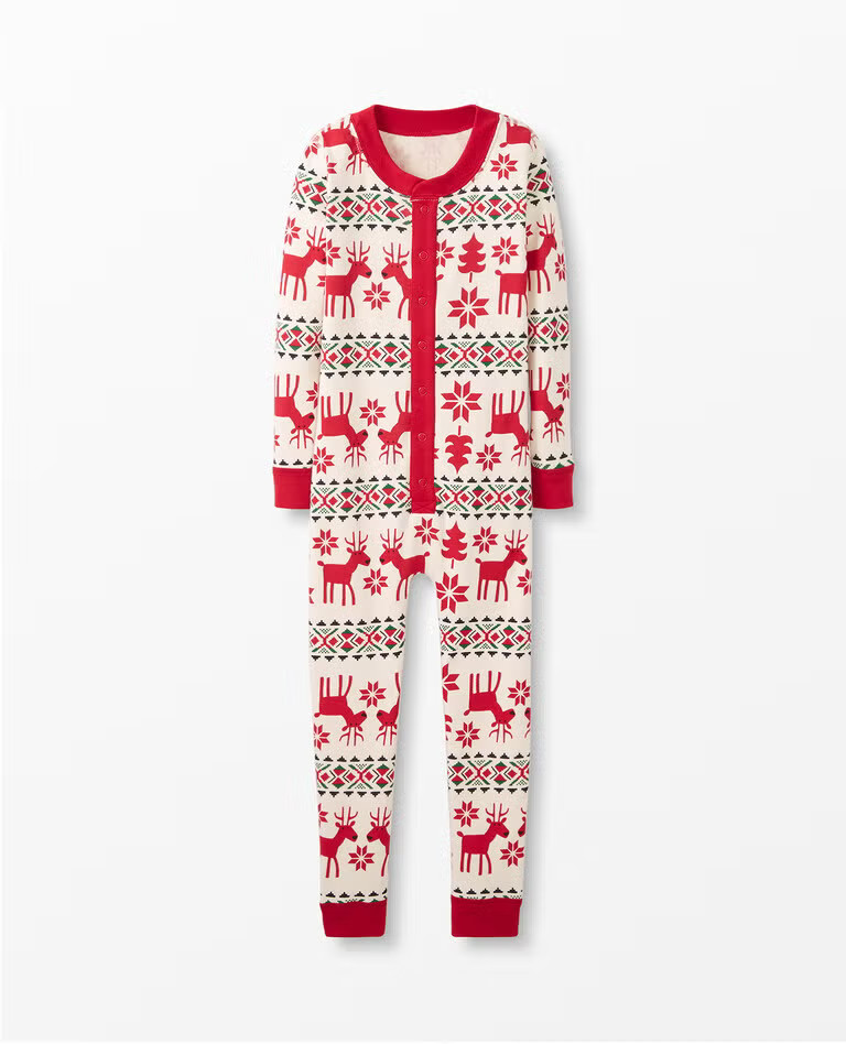 One Piece Long John Pajamas In Organic Cotton | Hanna Andersson