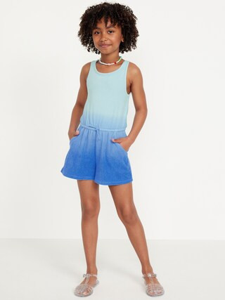 Sleeveless Terry Cinched-Waist Romper for Girls | Old Navy (US)