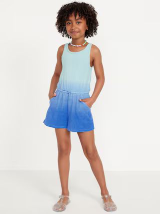 Sleeveless Terry Cinched-Waist Romper for Girls | Old Navy (US)