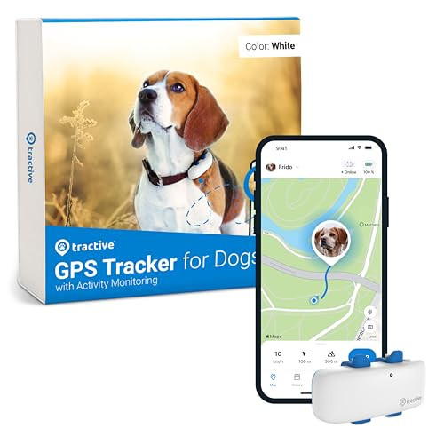 Tractive GPS Dog Tracker | Real-time Pet Location Tracker | Health & Wellness Alerts | Virtual Fence for Dogs | Dog Collar Attachment (White) | Amazon (US)