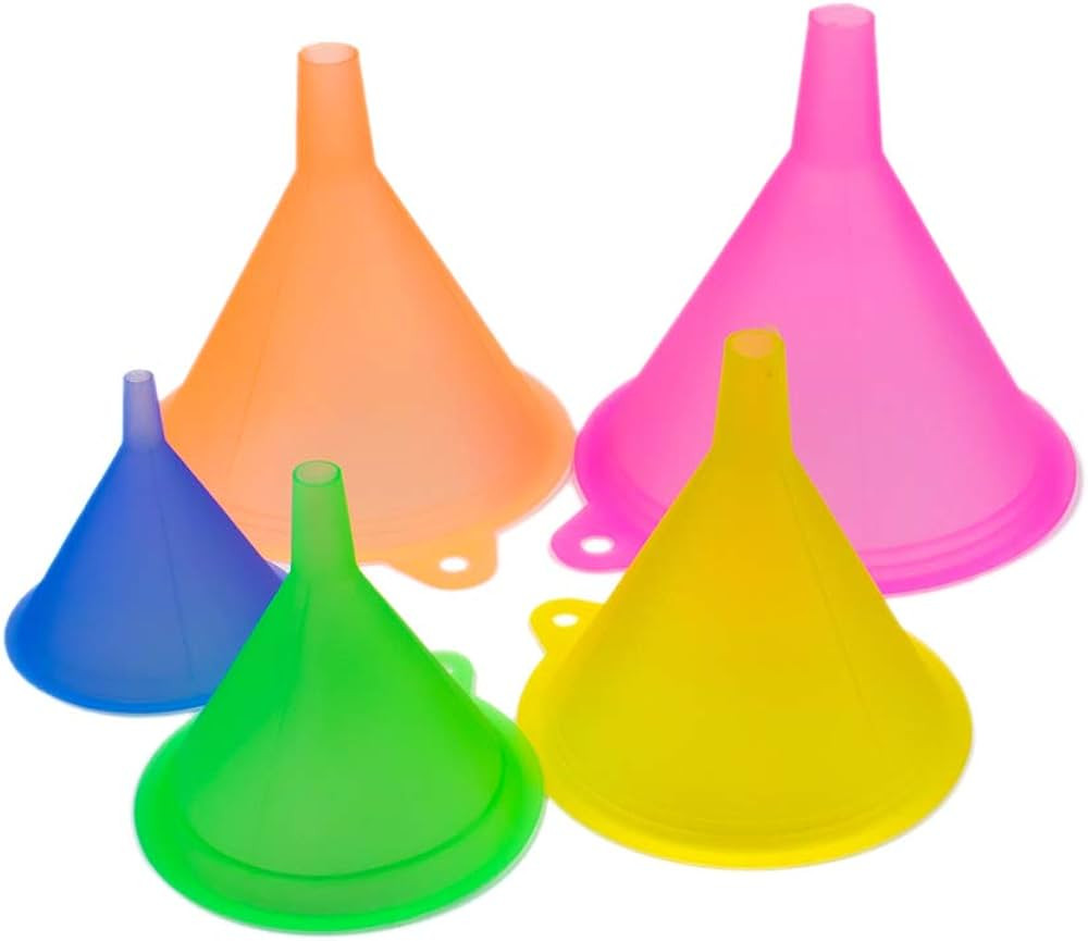 AUEAR, Candy Colors Plastic Funnel Set for Quick and Clean Transferring Kitchen Liquid Spices Pow... | Amazon (US)