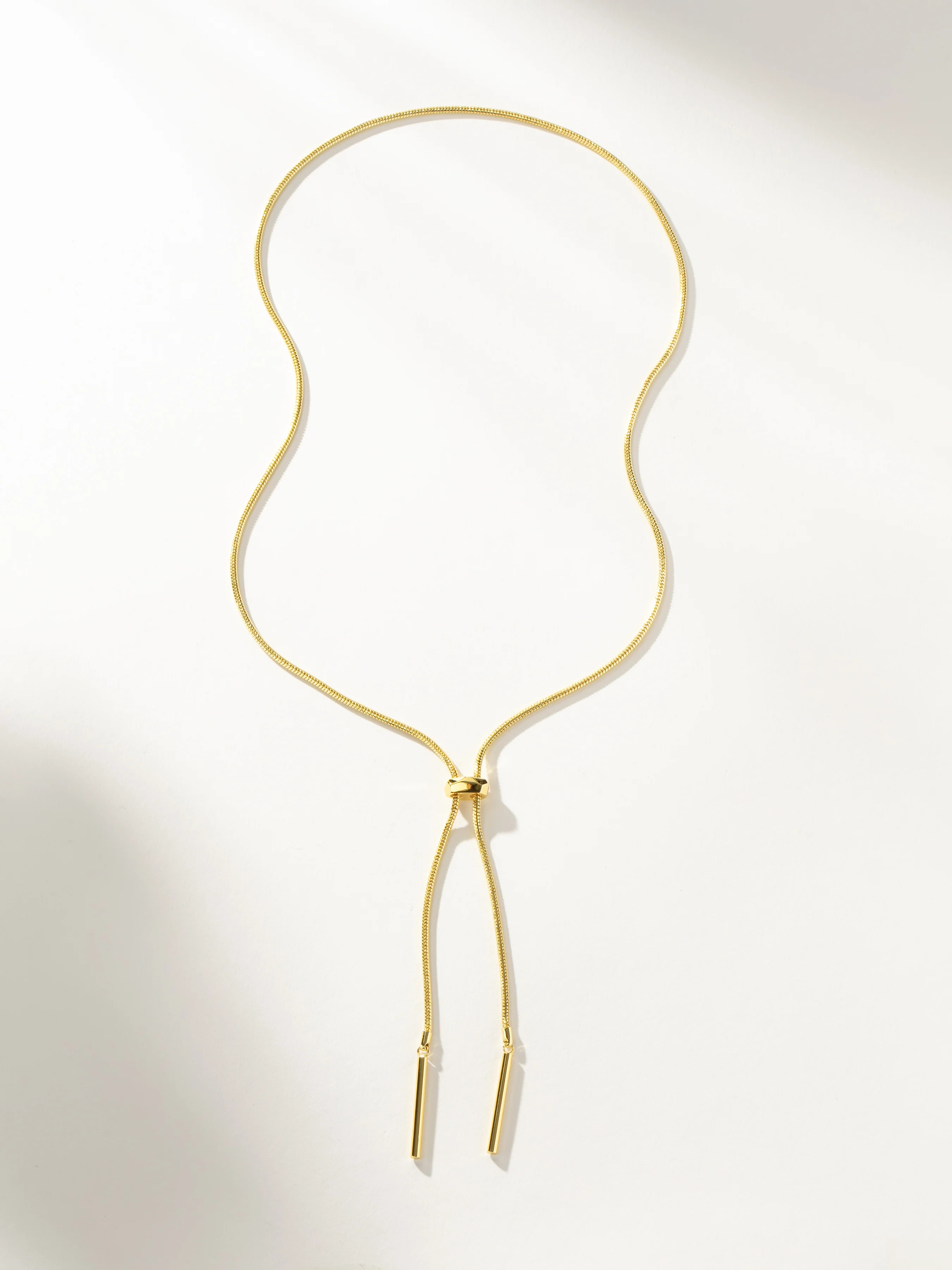 Thin Air Snake Chain Lariat Necklace in Gold | Uncommon James | Uncommon James