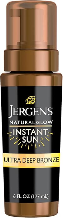 Jergens Natural Glow Instant Sun Body Mousse, Self Tanner for Ultra Deep Bronze Tan, Sunless Tann... | Amazon (US)