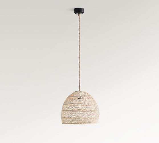 Flora Rattan Pendant (19"-23") | Pottery Barn (US)