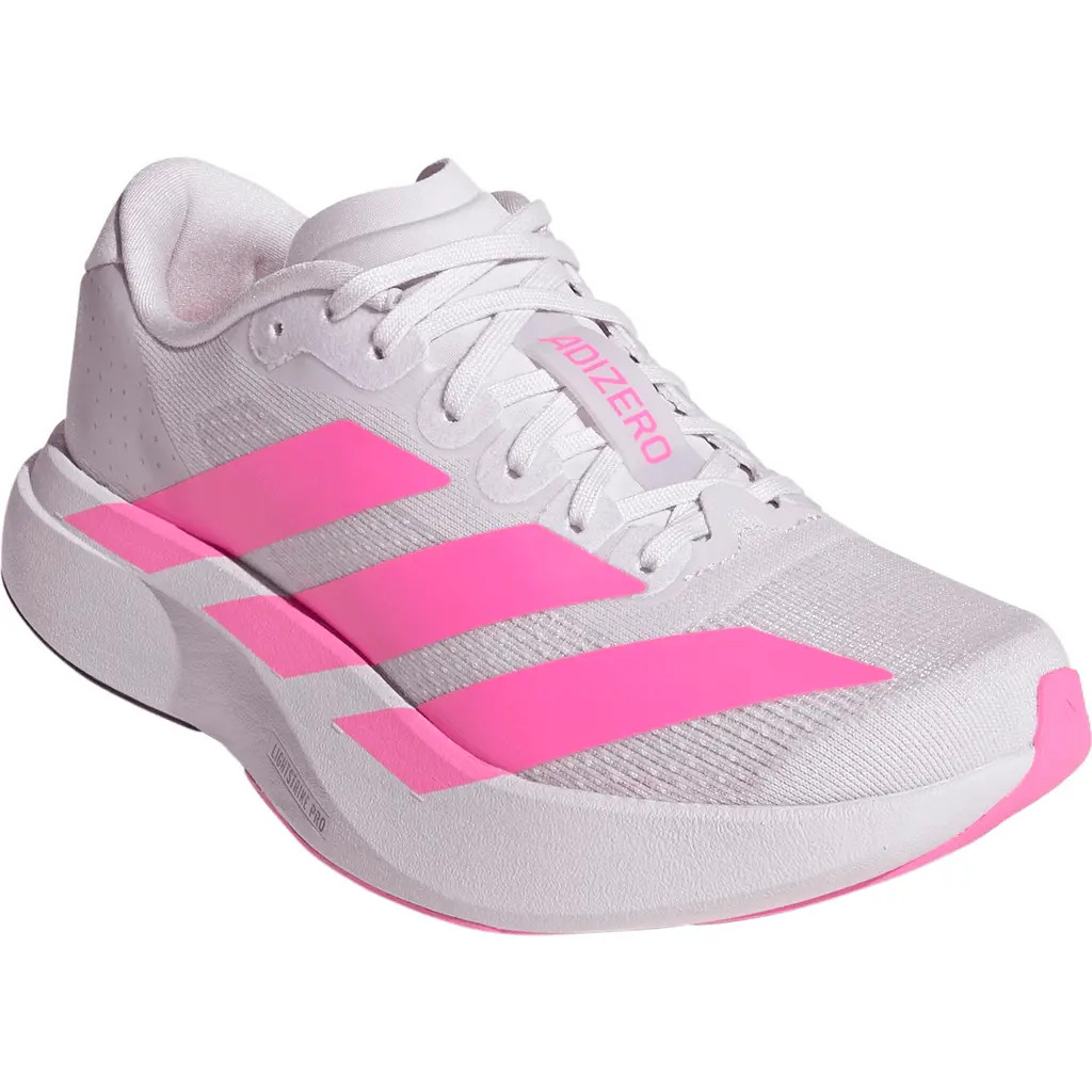 adidas Kids' Adizero Evo SL Running Shoe in Grey/lucid Pink/black at Nordstrom, Size 7 | Nordstrom