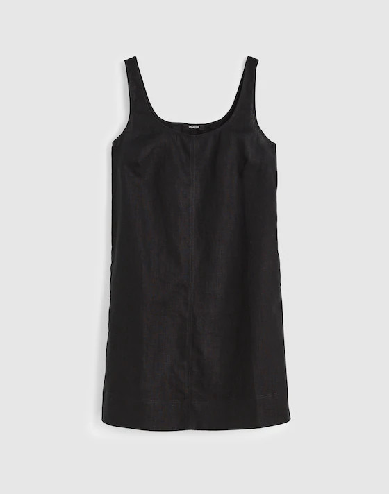 Scoopneck Mini Shift Dress in 100% Linen | Madewell