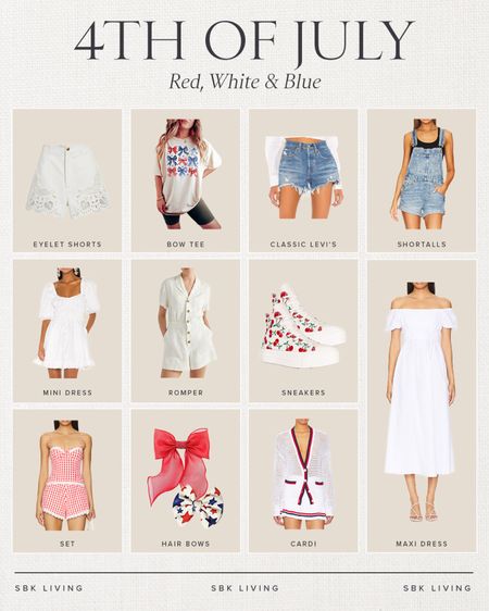USA \ 4th of July🇺🇸 red, white and blue fashions! Mix and match!

Mom outfit
White dress
Summer 

#LTKStyleTip #LTKParties #LTKSeasonal