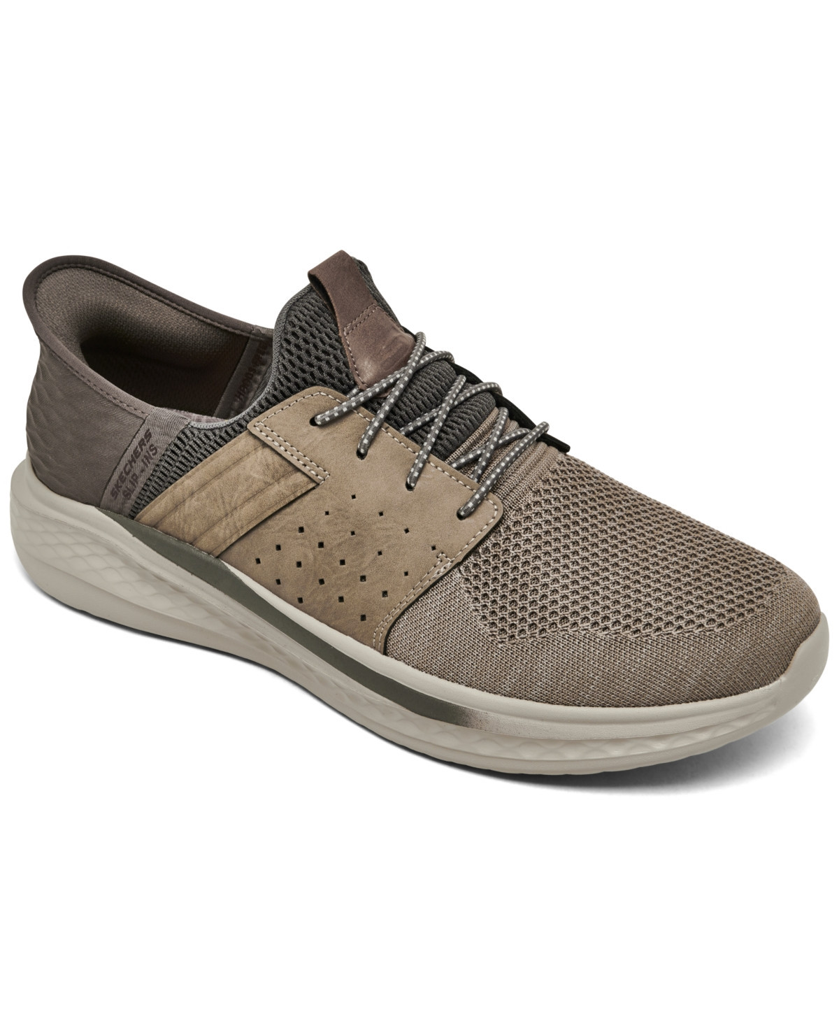 Skechers Men's Slip-Ins Relaxed Fit- Slade - Ocon Slip-On Memory Foam Casual Sneakers from Finish Line - Taupe | Macy's