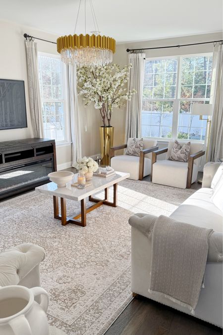 Shop my living room Spring refresh! Linked lots of similar gorgeous Ralph Lauren rugs that are classic and timeless with a vintage touch. My stunning sofas, marble coffee table and throw pillows are also linked below!  

Living room 
Velvet sofas 
Accent chairs 
Greenery stems 
Throw pillows 
Amazon home 
Fireplace tv console 
Amazon finds 

#LTKsalealert #LTKMostLoved #LTKhome