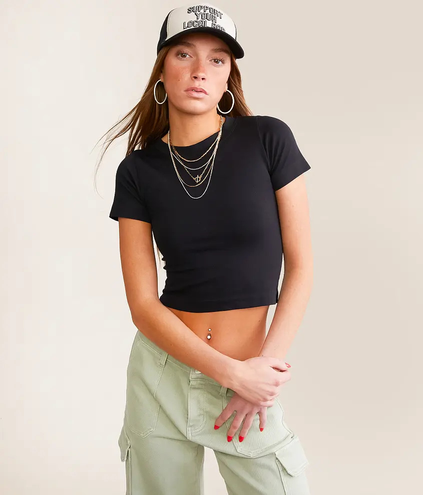 Seamless Cropped T-Shirt | Buckle