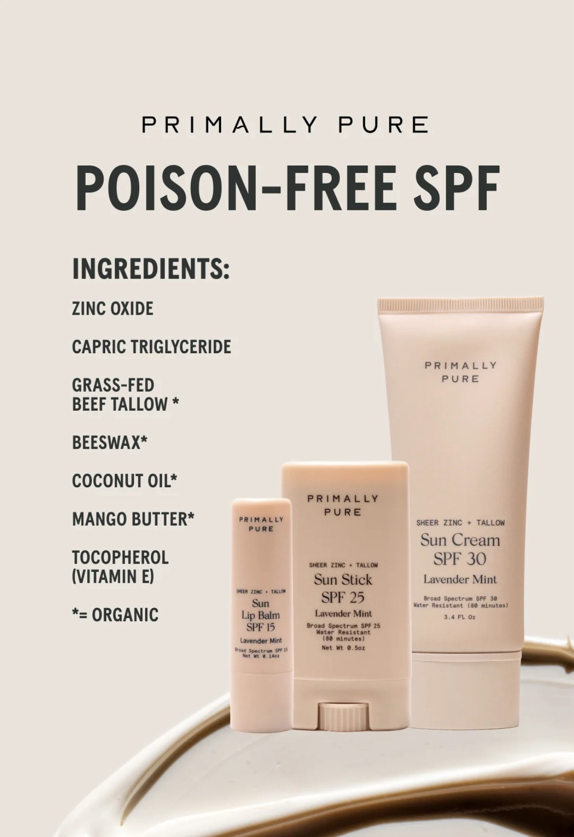 New nontoxic SPF. No compromise. Actually clean! 

9 ingredients. No seed oils. No synthetics.

The sunscreen your skin’s been waiting for.

Most sunscreens coat your skin in chemicals. This is why it’s SO important to use a clean and safe sunscreen - especially for your little ones ☀️ 

This is an amazing nontoxic sunscreen made with non-nano zinc, grass-fed tallow, and nothing toxic that your skin doesn’t need.

#nontoxic #nontox #lowtoxic #lowtox #nontoxicproducts #lowtoxproducts #sunscreen #lowtoxsunscreen #nontoxicsunscreen #cleansunscreen #sunprotection #tallow #skin #skincare #spf 

#LTKSummerEdit #LTKBeauty #LTKSeasonal