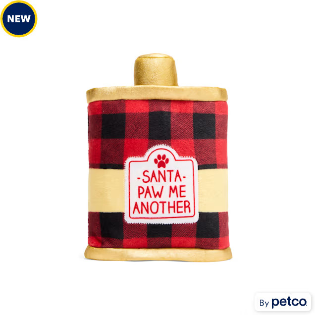 Merry Makings Holiday Flask Plush Dog Toy, Medium | Petco