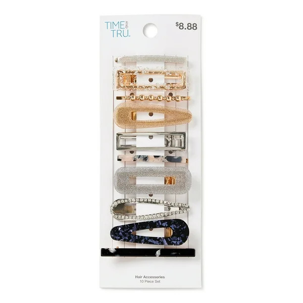 Time and Tru Multi Hair Clips, 10-Pack | Walmart (US)