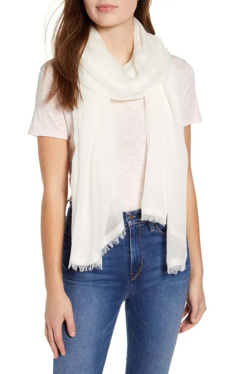Modal & Silk Stripe Scarf | Nordstrom | Nordstrom