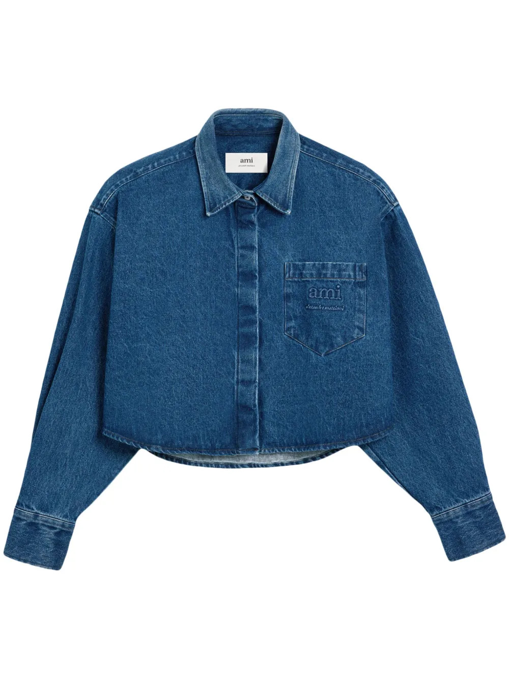 cropped denim shirt | Farfetch Global