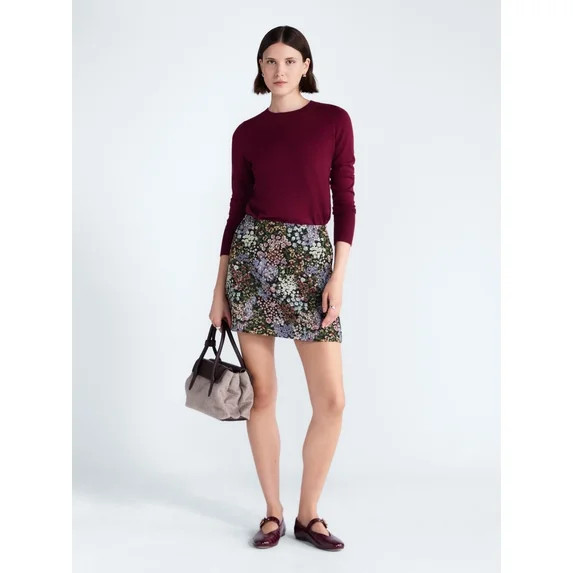 Free Assembly Women's and Women's Plus High-Rise Jacquard Mini Skirt, Sizes 0-28W | Walmart (US)