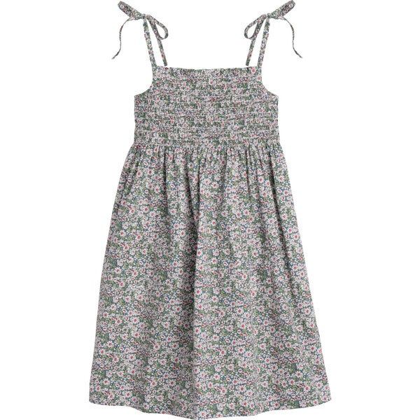 Rosie Smocked Dress, Blue Floral | Maisonette