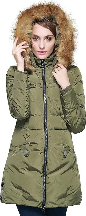 Orolay Women's Down Jacket with Faux Fur Trim Hood | Amazon (US)