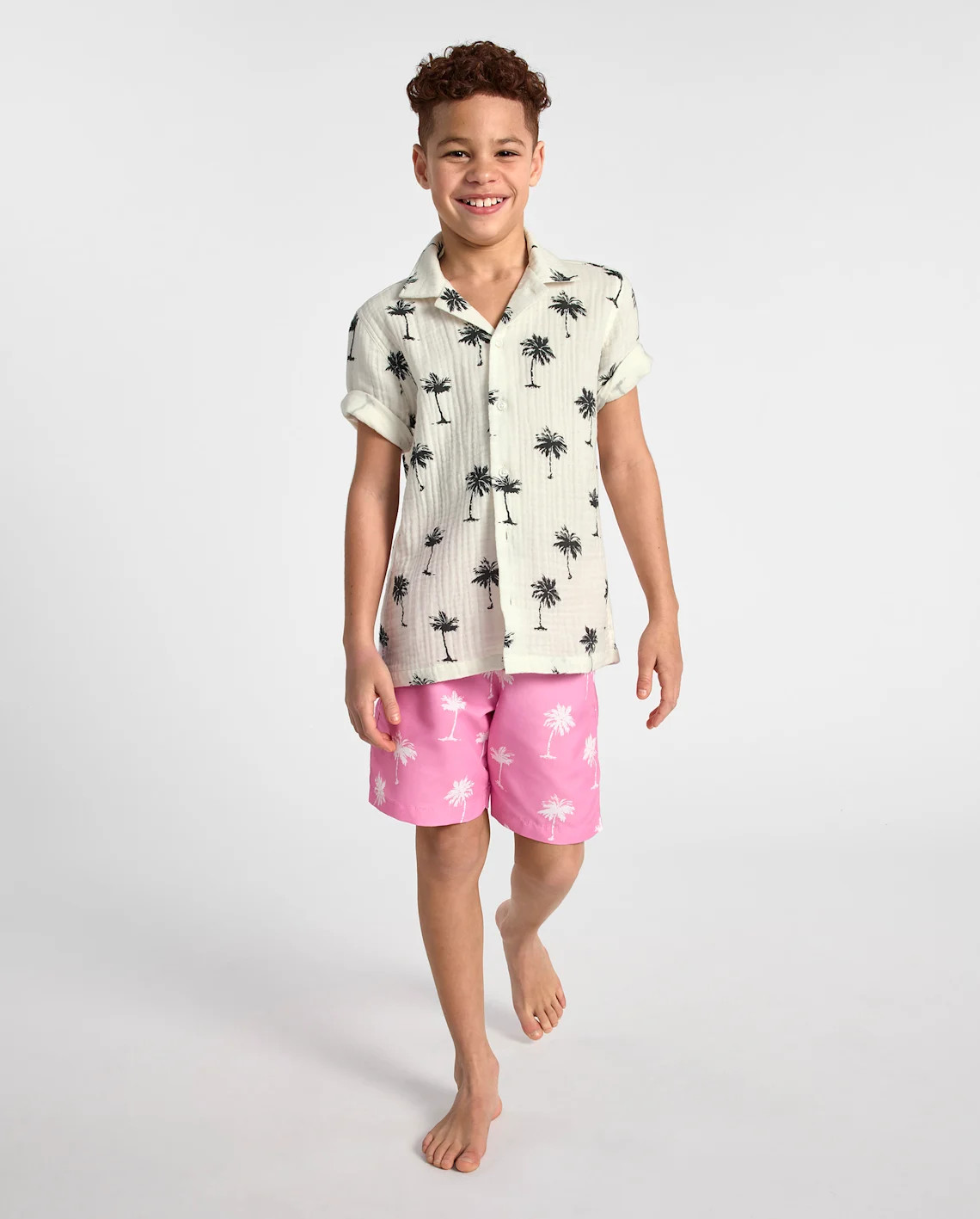Boys Print Swim Trunks - pink | The Children's Place