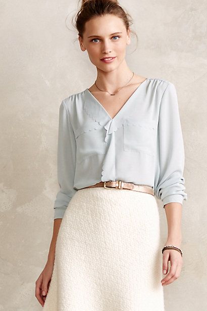 Scalloped Remi Blouse | Anthropologie (US)