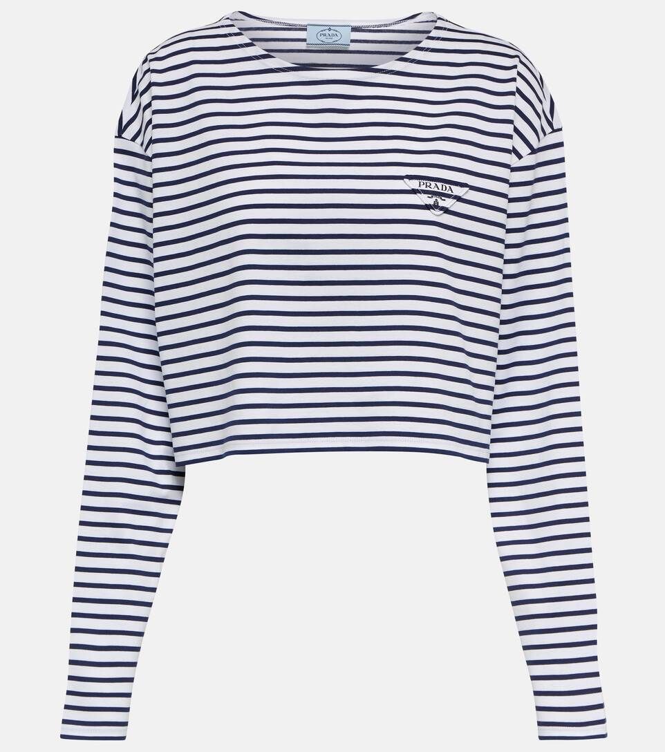 Logo striped cotton top | Mytheresa (UK)