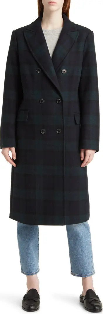 Plaid Wool Blend Coat | Nordstrom