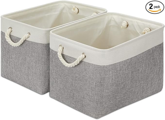 WLFRHD Storage Baskets for Organizing 16x12x12 Large Fabric Storage Baskets Bins Set of 2 Collaps... | Amazon (US)