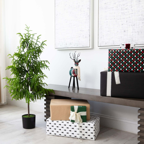 Potted Norfolk Pine Artificial Christmas Tree - 4’ - Unlit | Christmas Central