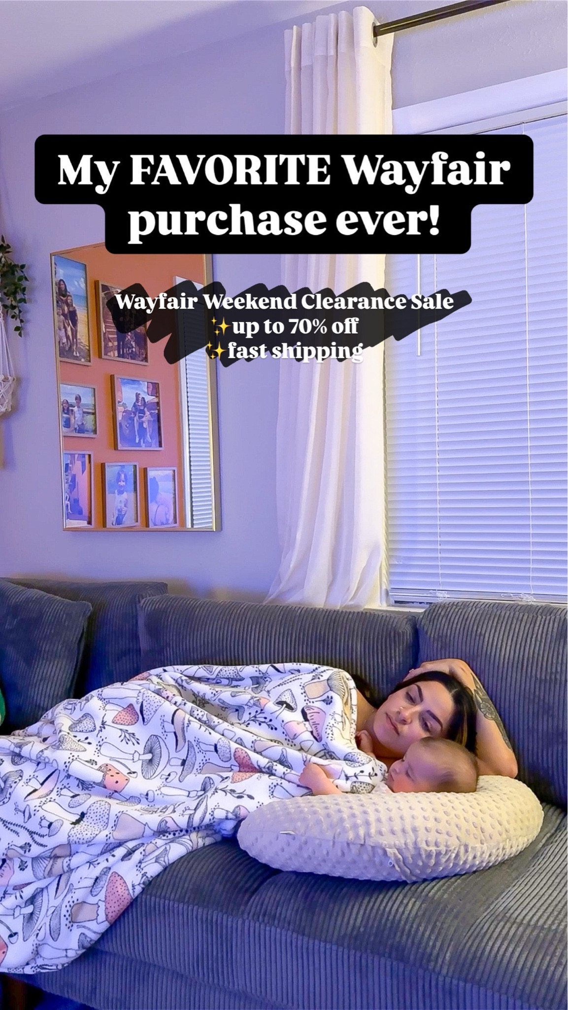 I was so tired of having furniture regret so I went to Wayfair and purchased this couch a year ago and I’m still absolutely loving it! Shop their Weekend Clearance sale today for up to 70% off and fast shipping! ✨ @wayfair #wayfair #wayfairpartner #ad