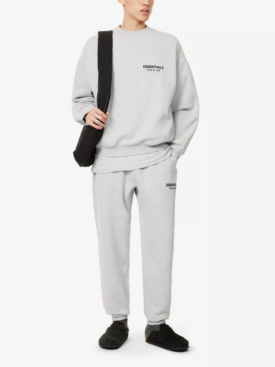 Logo-embroidered fleece-lined cotton-blend sweatshirt | Selfridges