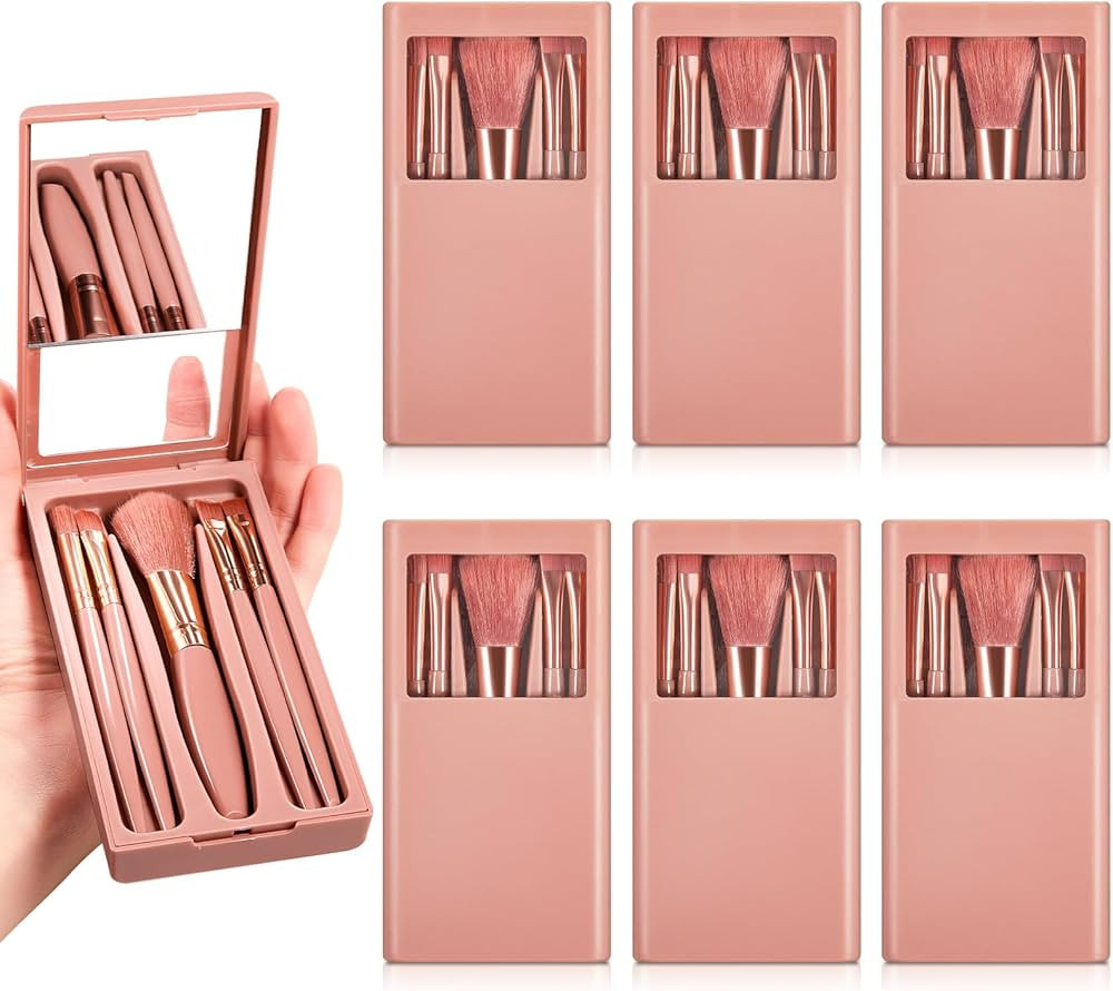 6 Sets Bridesmaid Proposal Gifts Mini Travel Makeup Brushes Bulk Bridesmaid Trip Bride Cosmetic B... | Amazon (US)