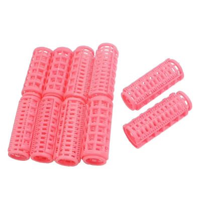 PiccoCasa Durable Plastic Hair Styling Rollers Curler Pink 10 Pcs | Target