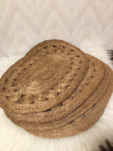 Straw Wicker Rattan Woven Oval Place Mats Set of 4 Table Mats | eBay | eBay US