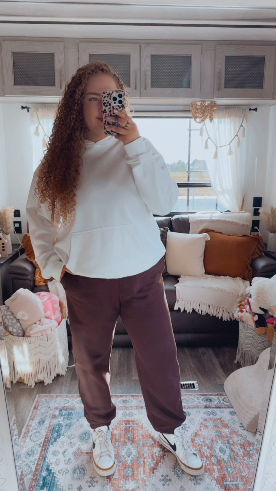 Cozy girl winter is officially the vibe today 🤎☕️ amazon hoodie | amazon white hoodie | brown joggers | joggers outfit | joggers style | brown joggers | amazon joggers | amazon brown joggers | sneakers | nike court legacy | nike sneakers | travel outfit | amazon travel outfit | amazon fashion | amazon finds | amazon look | amazon outfit | winter outfit | winter look | winter fashion | winter finds | winter outfit inspo | winter fashion inspo | winter 2025 | winter outfit | casual outfit  | casual outfit inspo 

#LTKootd #LTKgrwm #LTKdayinmylife