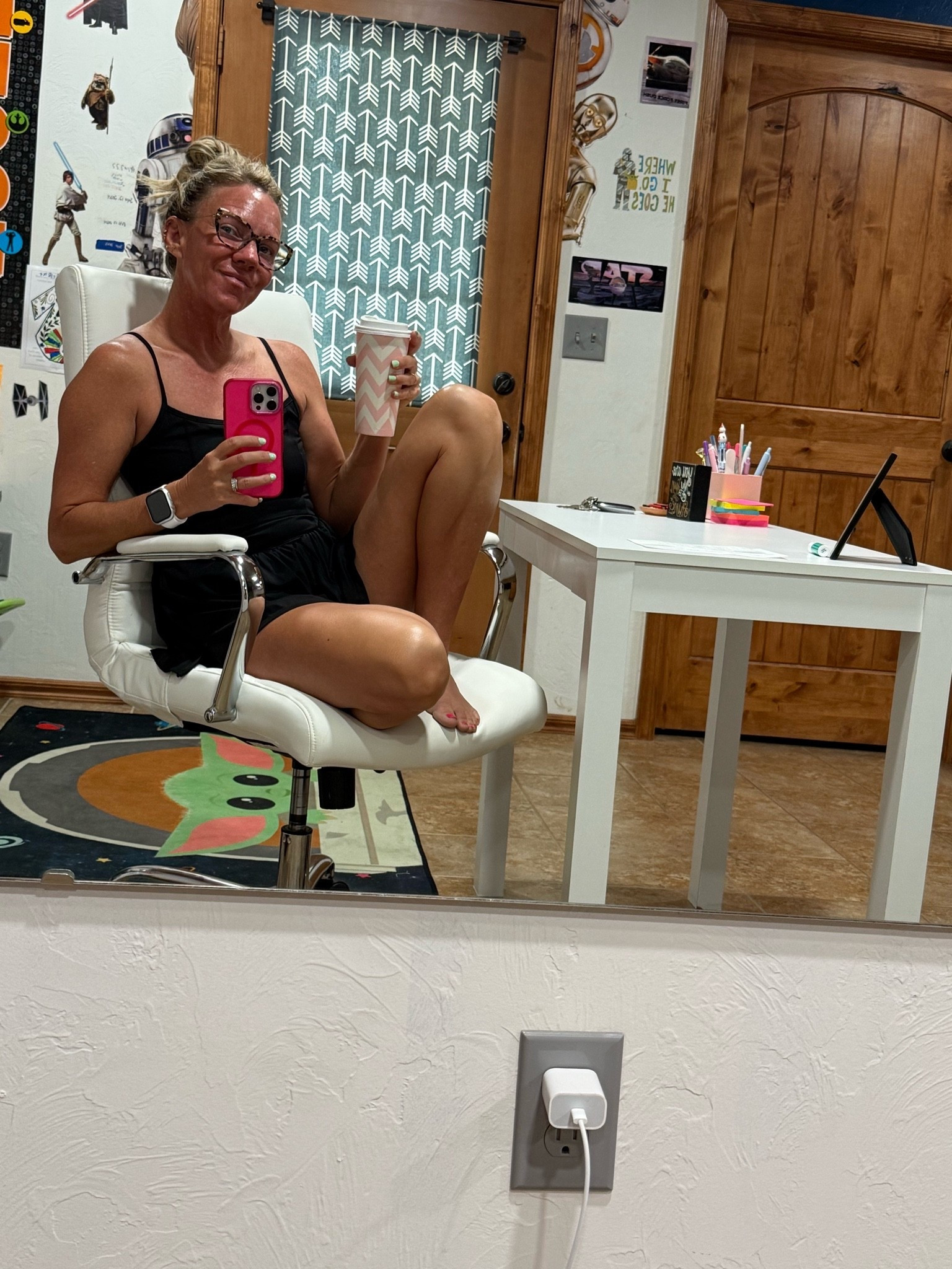So many things from Amazon in this pic. Linking them all here! 
Romper
Watch band/bumper cover
Chai latte cup 
Desk
Chair
Phone case
Skin care

#LTKdayinmylife #LTKmomlife #LTKHome