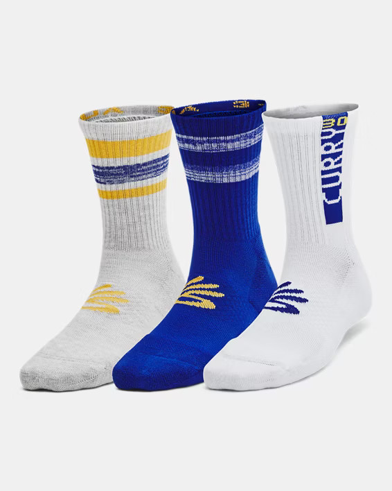 Under Armour Kids' Curry 3-Maker 3-Pack Mid-Crew Socks | Under Armour (US)