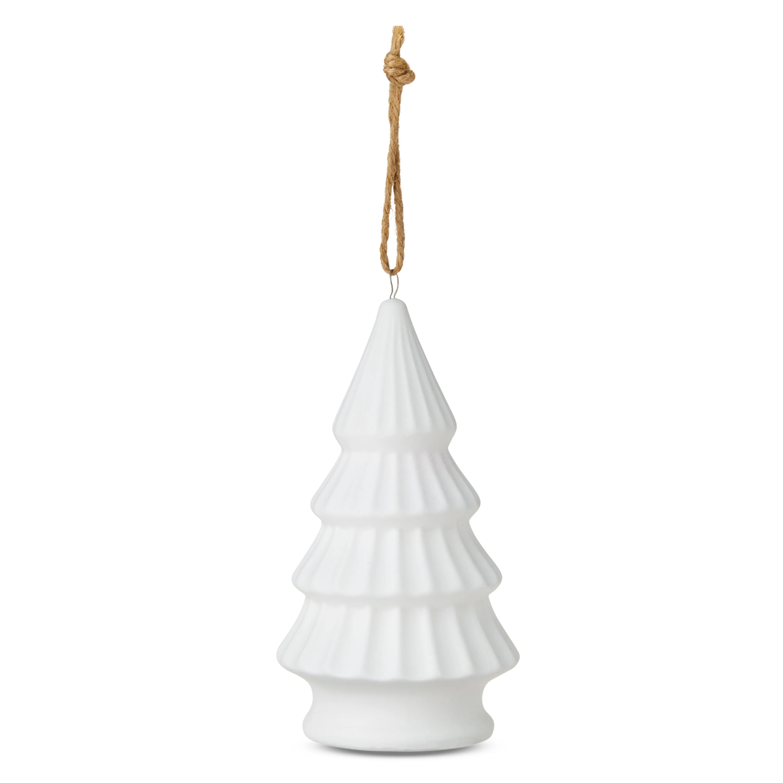 White Ceramic Tree Ornament, 5 in, by Holiday Time | Walmart (US)