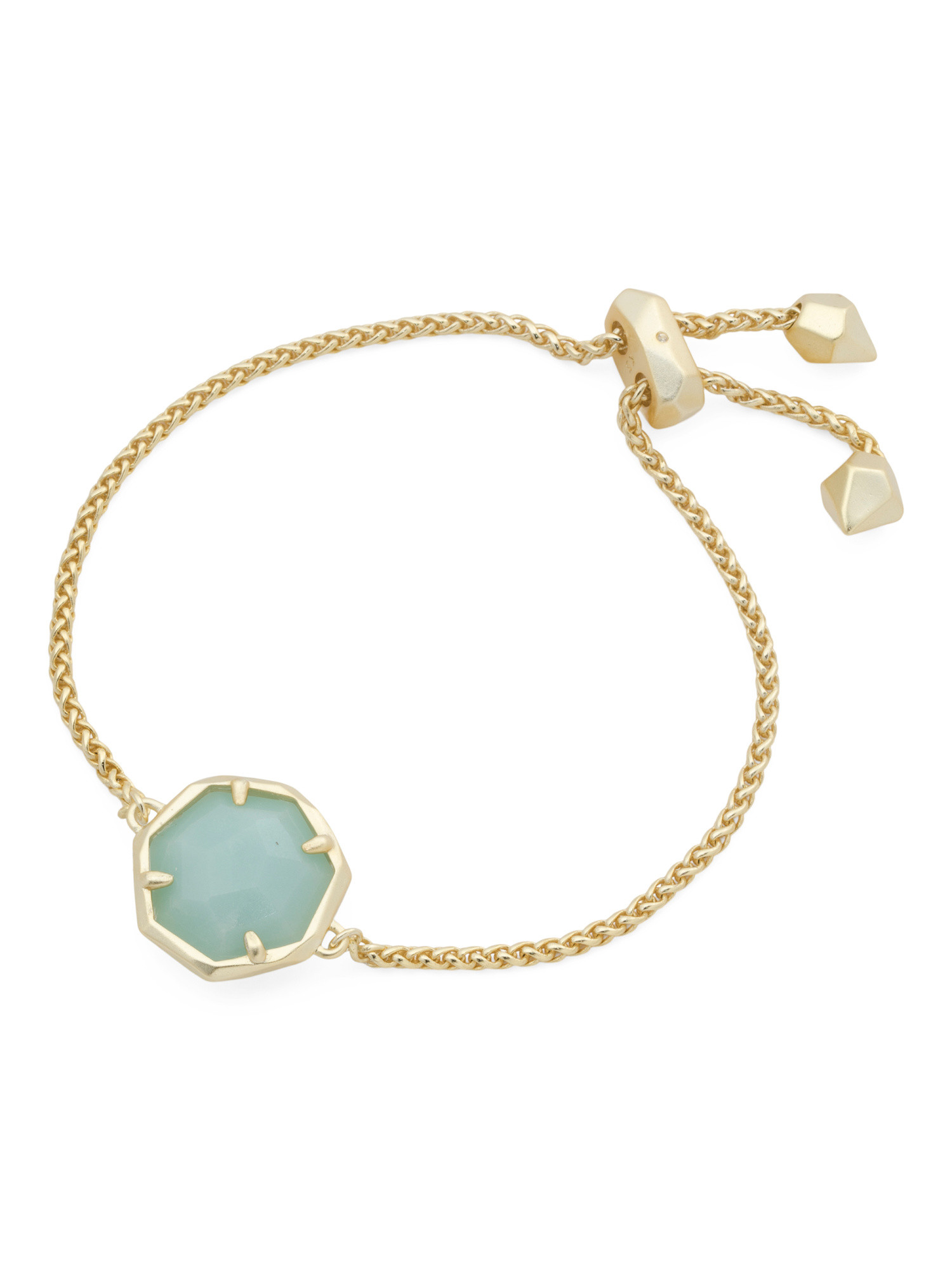 Gold Cynthia Green Quartz Delicate Chain Bracelet | TJ Maxx