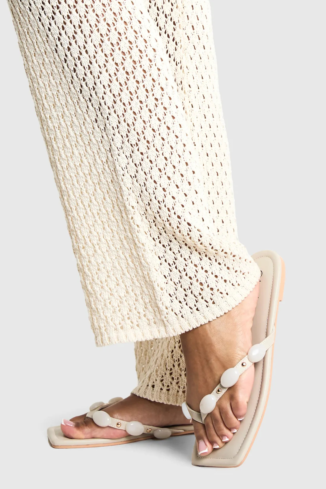 Beaded Detail Flip Flops | Boohoo.com (UK & IE)