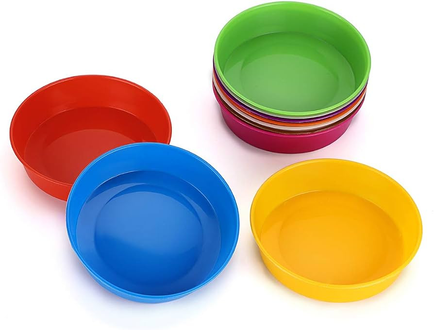BTSKY Plastic Sorting Bowls, Assorted Colors Set of 10 for Home Storage | Amazon (US)