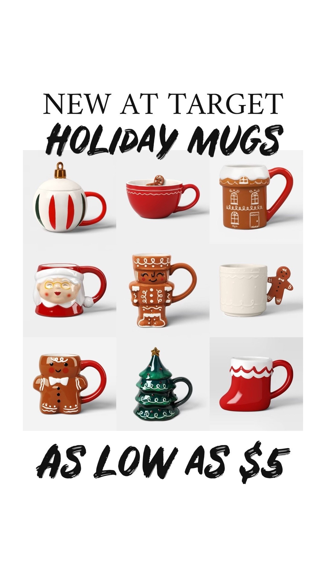 New at Target 🎯 
Holiday mugs! So many cute options for Christmas! 

#LTKSeasonal #LTKHoliday #LTKHome