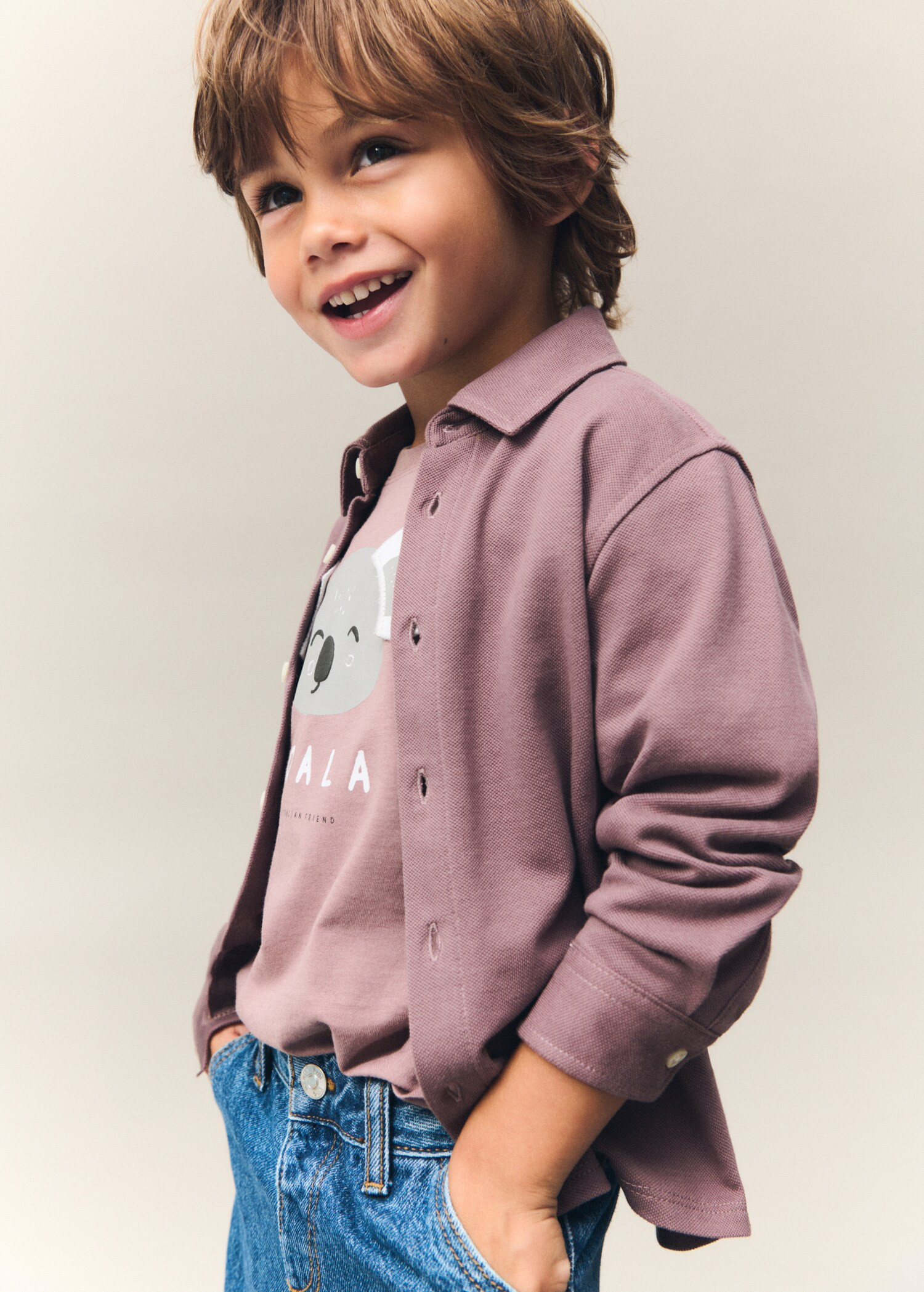 Regular fit cotton shirt - Kids | MANGO USA | MANGO (US)
