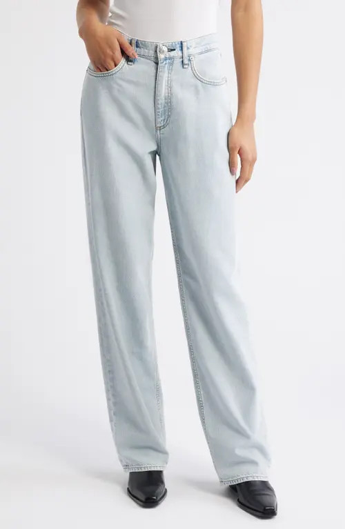 rag & bone Shea High Waist Relaxed Straight Leg Jeans in Cliffside at Nordstrom, Size 33 | Nordstrom