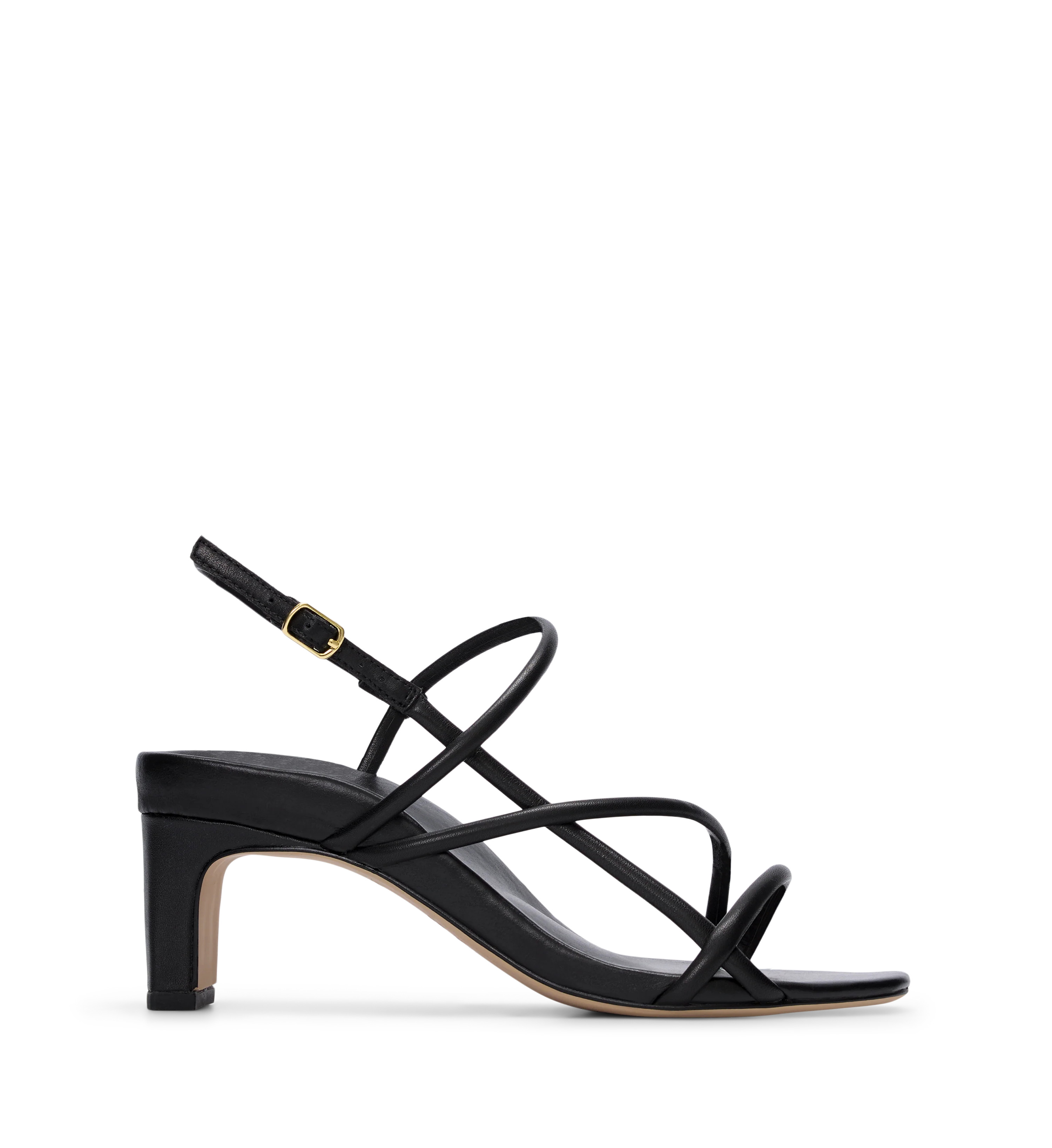 Towhee Black Leather Low Heels - Bared Footwear | Bared Footwear