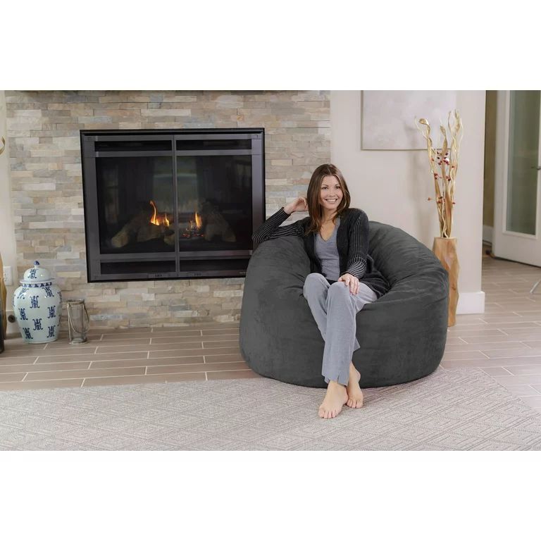 Chill Sack Bean Bag Chair, Charcoal | Walmart (US)