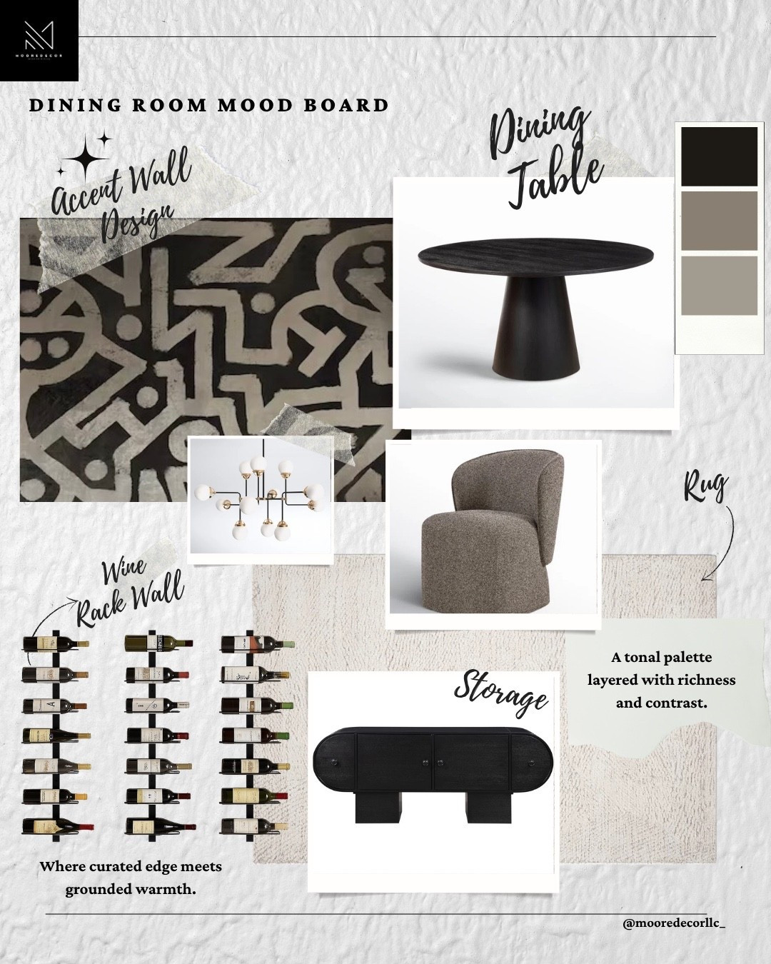 This one’s giving modern wine lounge at home. Bold patterns, a graphic wall, and floating wine racks make this dining room concept feel super elevated — but still totally livable.

#LTKStyleTip #LTKHome