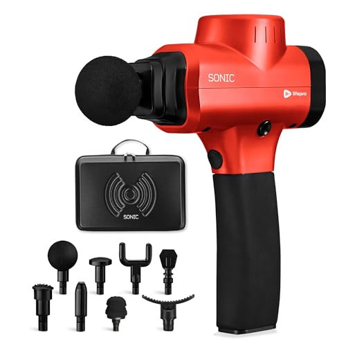LifePro Massage Gun & Massage Gun Holder (Sold Separately) - Percussion Muscle Massager for Athletes with 8 Heads and 5 Speed Settings - Deep Tissue Back Muscle Massager Extender for Recovery | Amazon (US)