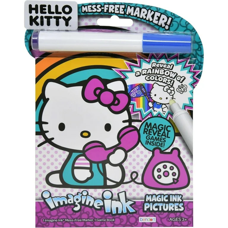 Sanrio Imagine Ink Magic Ink Pictures Activity Book (Reveal Rainbow Colors) | Walmart (US)